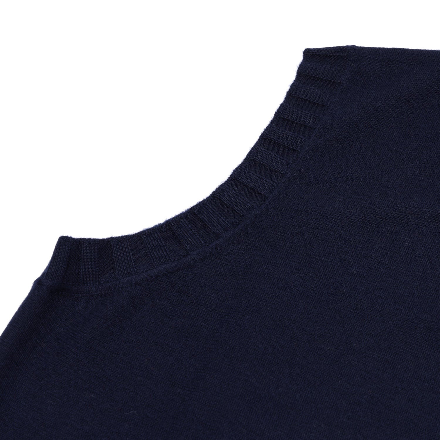 Dunkelblaue Weste "Gilet Rib" aus reinem Duvet-Kaschmir